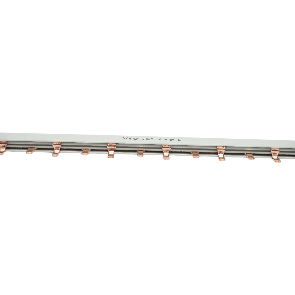 Pettine di collegamento (busbar) monofase 1 m, 2P, 63 A, 56 moduli, per l’alimentazione di interruttori automatici Longroad - immagine 2