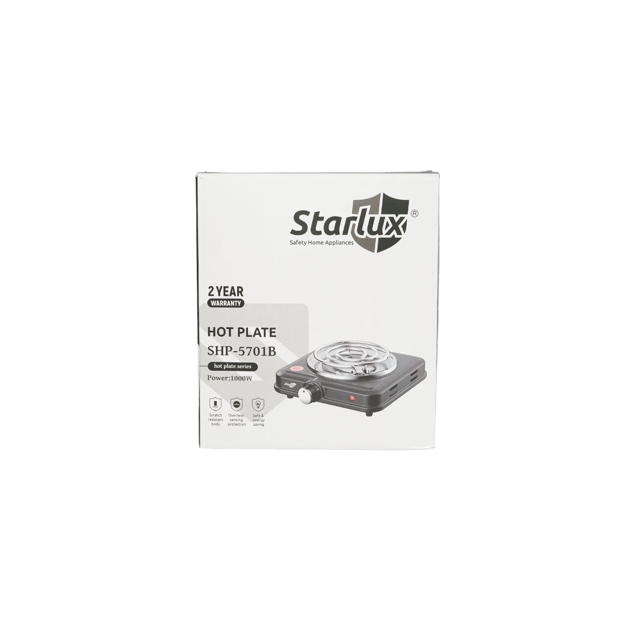 Piano cottura elettrico 220V con una luce 1000W e 5 livelli di riscaldamento 215x55x250mm SHP-5701B Starlux - immagine 4