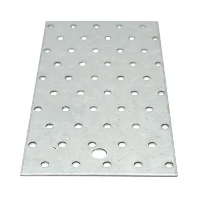 Piastra forata 100x200mm, spessore 2mm, acciaio zincato - immagine 3