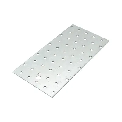 Piastra forata 100x200mm, spessore 2mm, acciaio zincato