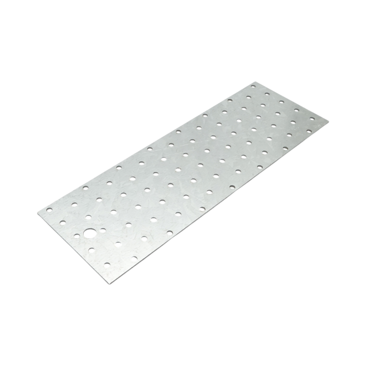 Piastra forata 100x300mm, spessore 2mm, acciaio zincato
