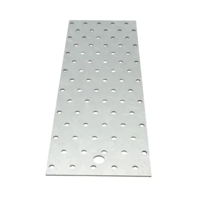 Piastra forata 100x300mm, spessore 2mm, acciaio zincato - immagine 3