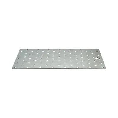 Piastra forata 100x300mm, spessore 2mm, acciaio zincato - immagine 2