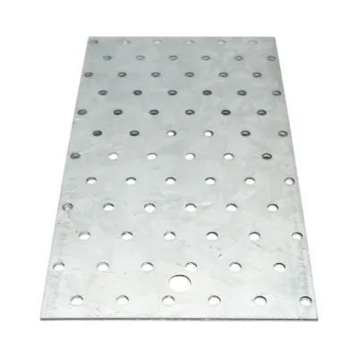 Piastra forata 120x240mm, spessore 2mm, acciaio zincato - immagine 3