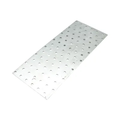 Piastra forata 120x300mm, spessore 2mm, acciaio zincato