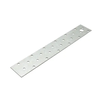 Piastra forata 40x250mm, spessore 2mm, acciaio zincato