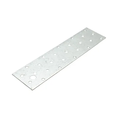 Piastra forata 50x200mm, spessore 2mm, acciaio zincato