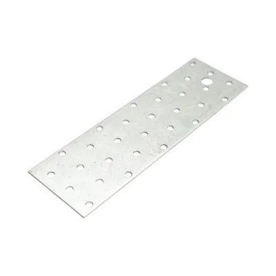 Piastra forata 60x200mm, spessore 2mm, acciaio zincato