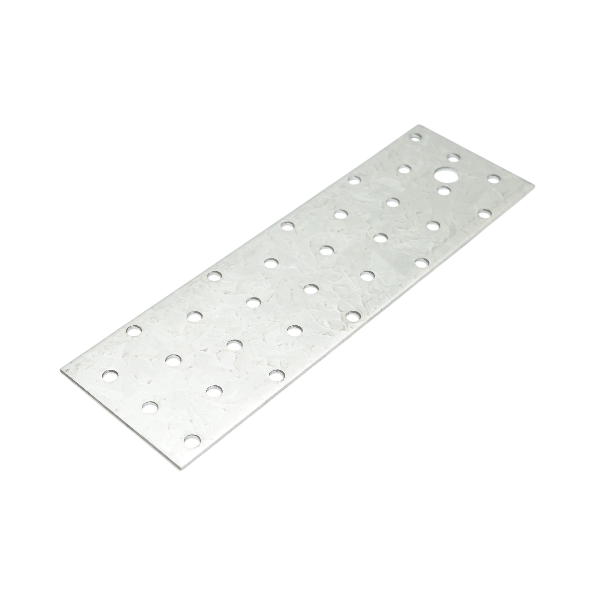 Piastra forata 60x200mm, spessore 2mm, acciaio zincato