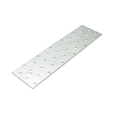 Piastra forata 60x240mm, spessore 2mm, acciaio zincato
