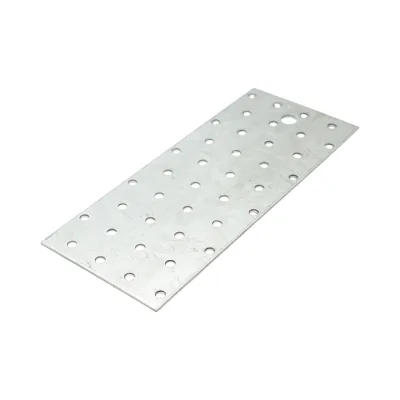 Piastra forata 80x200mm, spessore 2mm, acciaio zincato