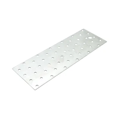 Piastra forata 80x240mm, spessore 2mm, acciaio zincato