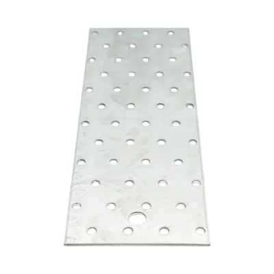 Piastra forata 80x240mm, spessore 2mm, acciaio zincato - immagine 3
