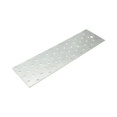 Piastra forata 80x300mm, spessore 2mm, acciaio zincato