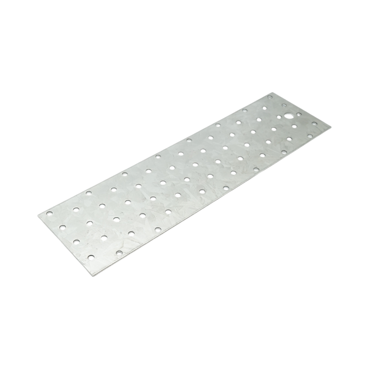 Piastra forata 80x300mm, spessore 2mm, acciaio zincato