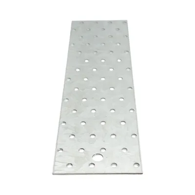 Piastra forata 80x300mm, spessore 2mm, acciaio zincato - immagine 3