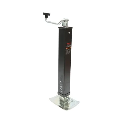 Piede di supporto per rimorchio regolabile con manovella, 56 cm, fissaggio laterale, carico massimo 3175 kg