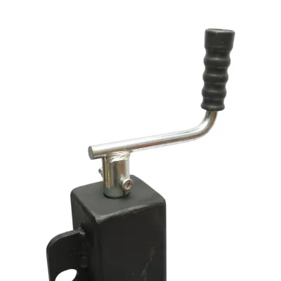 Piede di supporto per rimorchio regolabile con manovella, 58 cm, fissaggio laterale, carico massimo 4000 kg - immagine 5