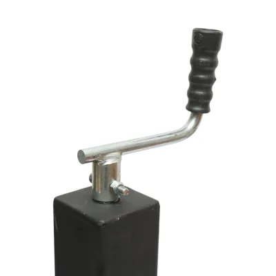 Piede di supporto per rimorchio regolabile con manovella, 58 cm, fissaggio laterale, carico massimo 4000 kg - immagine 6