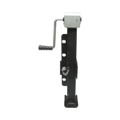 Piede di supporto per rimorchio regolabile con manovella, 64 cm, fissaggio laterale, carico massimo 4000 kg - immagine 2