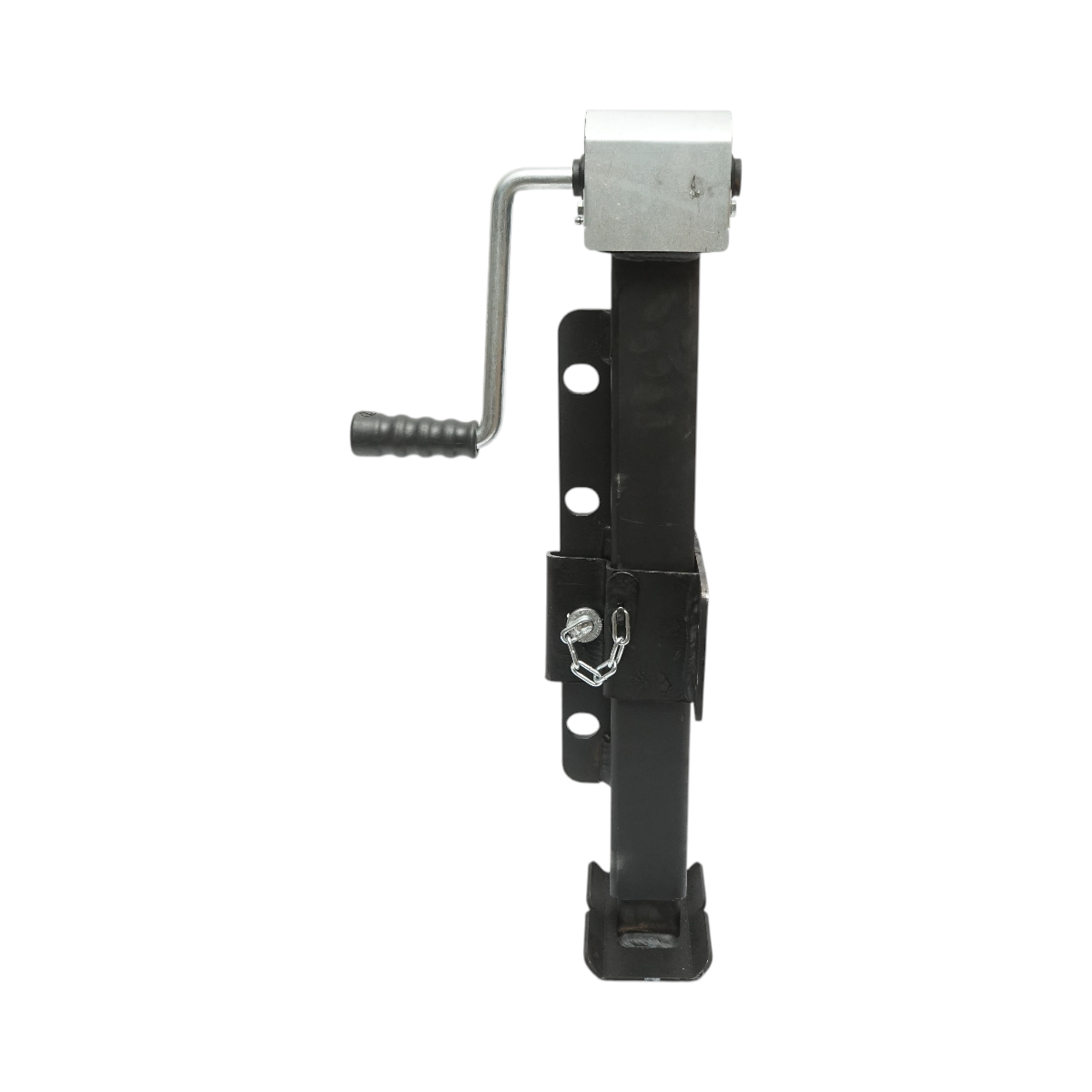 Piede di supporto per rimorchio regolabile con manovella, 64 cm, fissaggio laterale, carico massimo 4000 kg - immagine 2