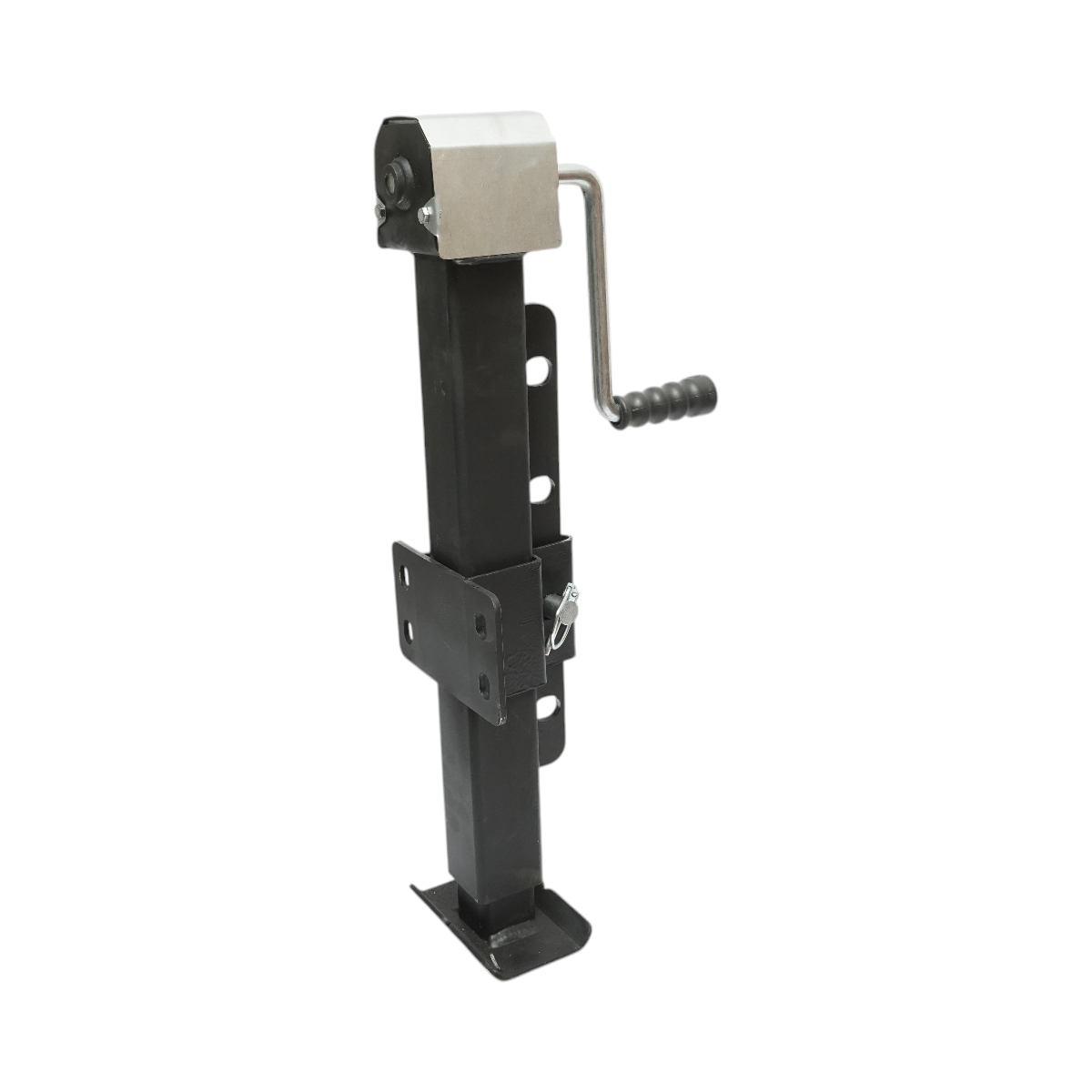 Piede di supporto per rimorchio regolabile con manovella, 64 cm, fissaggio laterale, carico massimo 4000 kg - immagine 4