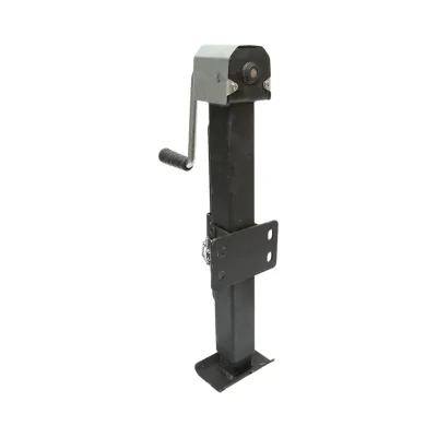 Piede di supporto per rimorchio regolabile con manovella, 64 cm, fissaggio laterale, carico massimo 4000 kg