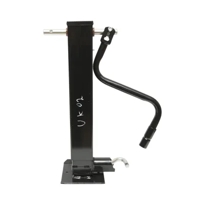 Piede di supporto per rimorchio regolabile con manovella, 71 cm, fissaggio laterale, carico massimo 5443 kg - immagine 3
