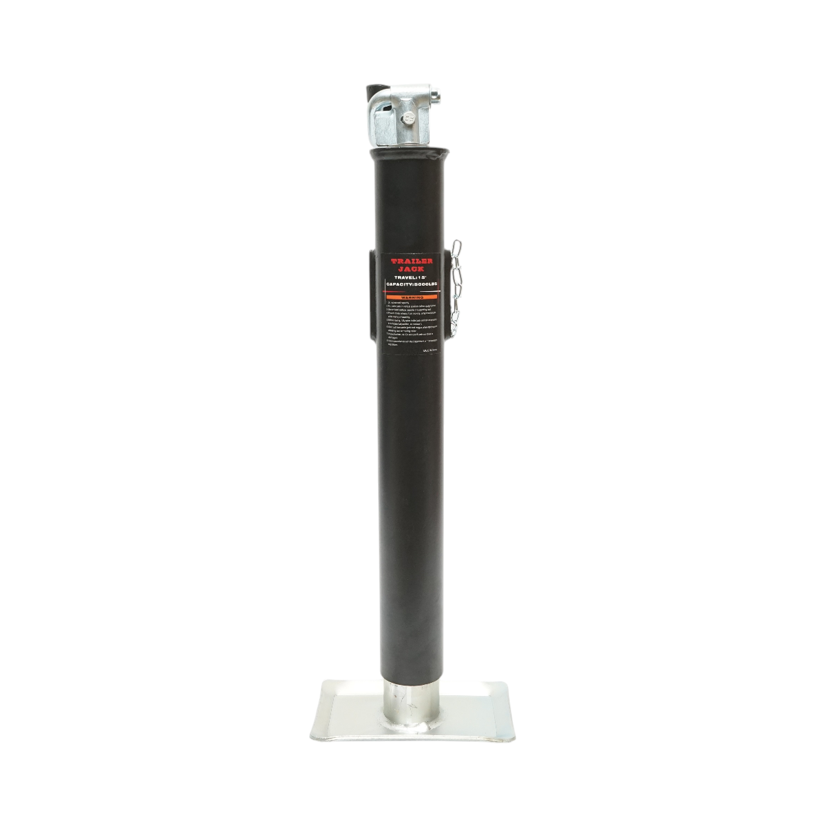 Piedino di supporto regolabile per rimorchio con manovella 50 cm, fissaggio laterale, carico massimo 2268 kg. - immagine 3