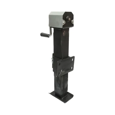 Piedino di supporto regolabile per rimorchio con manovella 65 cm, fissaggio laterale, carico massimo 4000 kg. - immagine 4