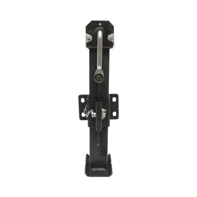 Piedino di supporto regolabile per rimorchio con manovella 65 cm, fissaggio laterale, carico massimo 4000 kg. - immagine 3