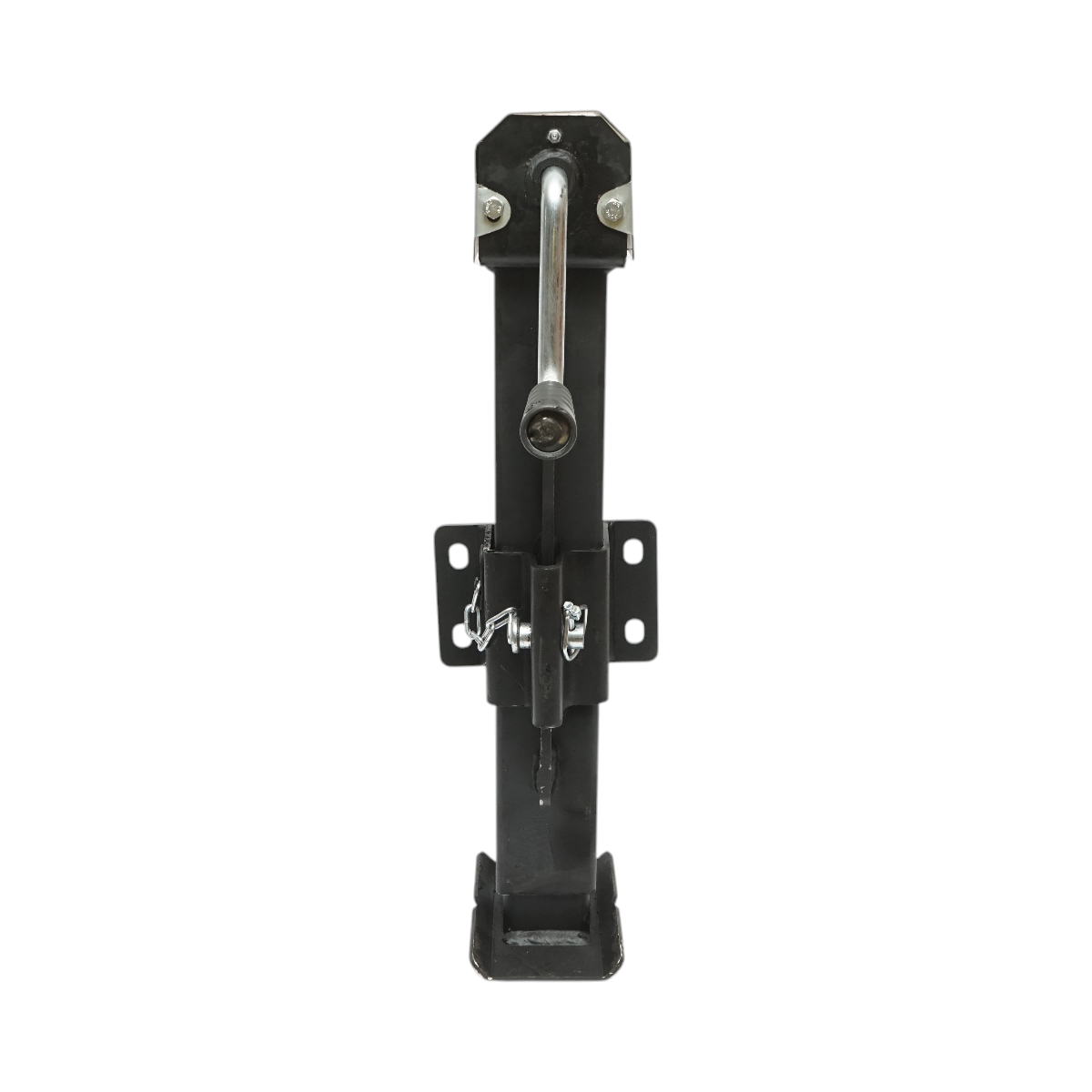Piedino di supporto regolabile per rimorchio con manovella 65 cm, fissaggio laterale, carico massimo 4000 kg. - immagine 3