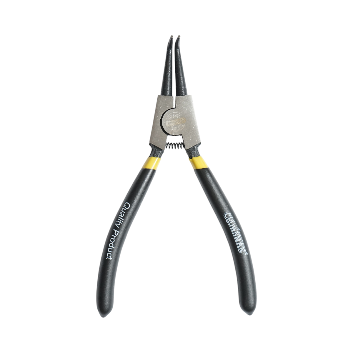 Pinza di sicurezza professionale Crownman da 180 mm con punta curva per esterni