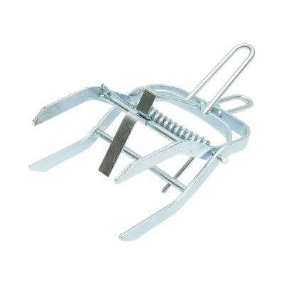 Pinza meccanica in acciaio a trappola per talpe, arvicole e topi di campagna, dimensioni 21x12x15 cm - immagine 6