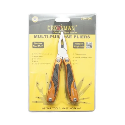 Pinza multifunzione pieghevole Crownman 9 in 1 in acciaio inox, 160 mm - immagine 2