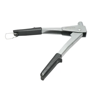 Pinza per rivetti in alluminio, lunghezza 260 mm, con 4 teste intercambiabili (2.4, 3.2, 4.0, 4.8 mm), professionale, Crownman - immagine 3