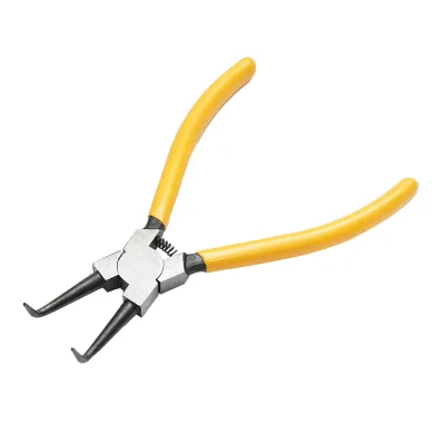 Pinza seeger per anelli di sicurezza interni con punta piegata 180mm professionale Breckner Germany. - immagine 2