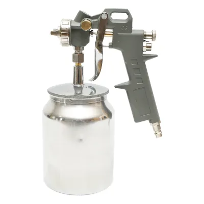 Pistola a spruzzo per vernice ad aria compressa da 1 litro, serbatoio in acciaio inossidabile sul fondo, ugello da 1,5 mm - immagine 3
