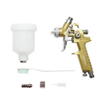 Pistola a spruzzo per verniciatura ad aria compressa Crownman da 100 ml, portata 70-110 ml/min, ugello 0,8 mm, pressione massima 3,5 bar - immagine 2