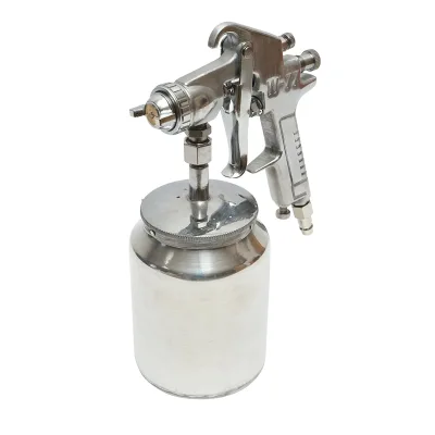 Pistola a spruzzo per verniciatura industriale con aria compressa da 600 ml, ugello da 2,5 mm, portata 400 ml/min, pressione max 5 bar