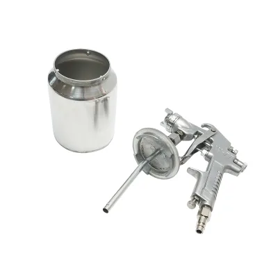 Pistola a spruzzo per verniciatura industriale con aria compressa da 600 ml, ugello da 2,5 mm, portata 400 ml/min, pressione max 5 bar - immagine 4