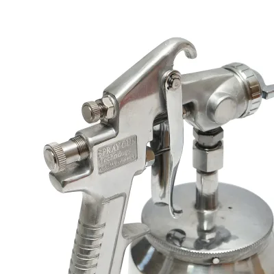 Pistola a spruzzo per verniciatura industriale con aria compressa da 600 ml, ugello da 2,5 mm, portata 400 ml/min, pressione max 5 bar - immagine 6