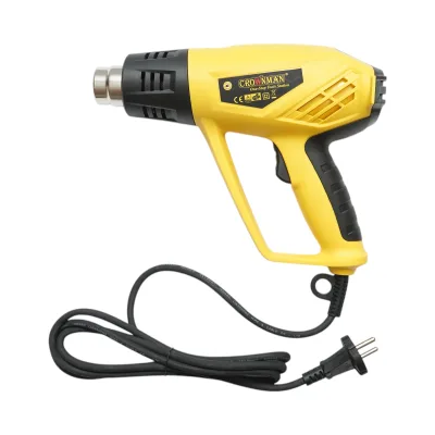 Pistola ad aria calda Crownman 2000W, 220V, flusso d'aria 250/550 l/min, 2 livelli di temperatura 350/650°C