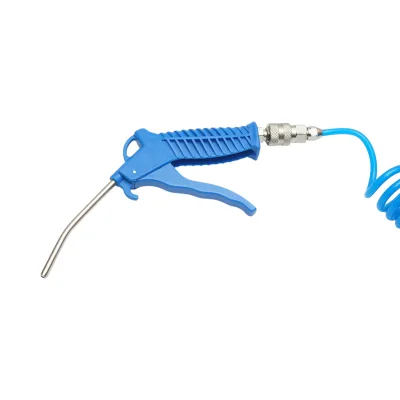 Pistola ad aria compressa per la pulizia della polvere con tubo a spirale e raccordi rapidi - blu - immagine 3