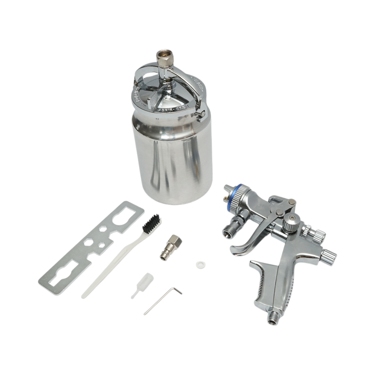 Pistola ad aria compressa per verniciatura a spruzzo, capacità 1000 ml, ugello 1,4 mm, portata 200 ml/min, pressione massima 4 bar. Breckner Germany - immagine 4