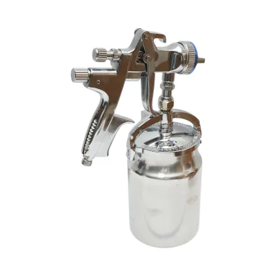 Pistola ad aria compressa per verniciatura a spruzzo, capacità 1000 ml, ugello 1,4 mm, portata 200 ml/min, pressione massima 4 bar. Breckner Germany - immagine 5