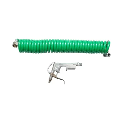 Pistola di soffiaggio ad aria compressa con tubo a spirale da 5 m e attacco filettato interno M12 - immagine 2