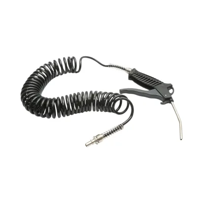 Pistola di soffiaggio ad aria compressa con ugello da 120 mm, tubo a spirale da 5 m e attacco rapido maschio da 1/4 - immagine 2