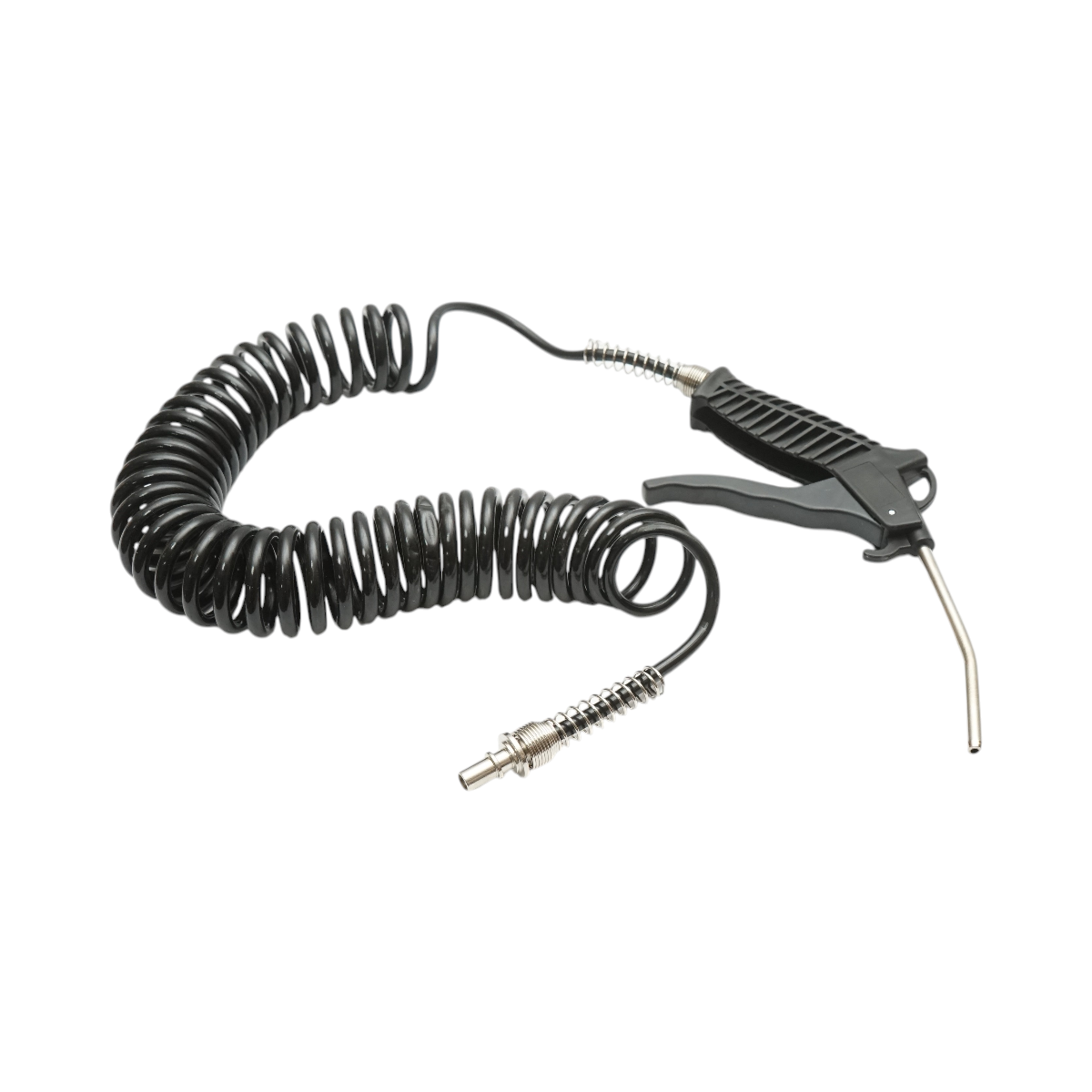 Pistola di soffiaggio ad aria compressa con ugello da 120 mm, tubo a spirale da 5 m e attacco rapido maschio da 1/4 - immagine 2