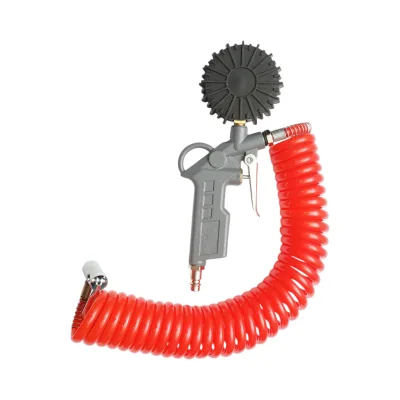 Pistola gonfiaggio pneumatici con tubo a spirale da 5 m e manometro meccanico 0-16 bar - immagine 3